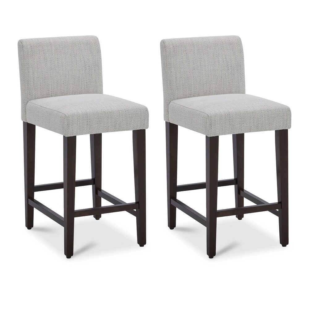 Eason Upholstered Low Back Barstool Set of 2