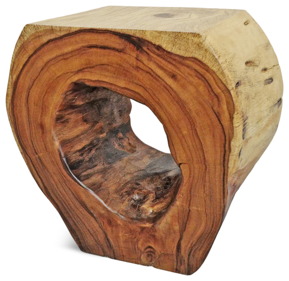 Organic Monkey Pod Side Table   Rustic   Side Tables And End Tables   by Design Mix Furniture  Houzz