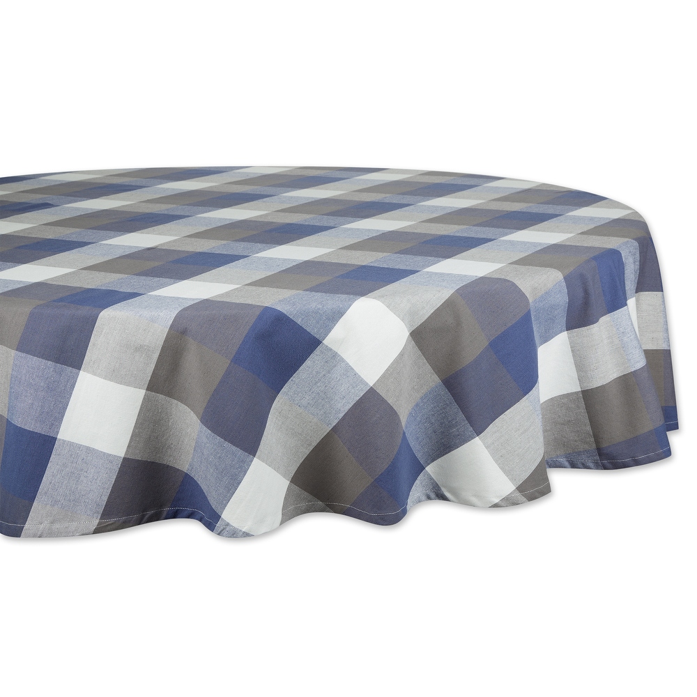 DII Tri Color Check Tablecloth 70 Round