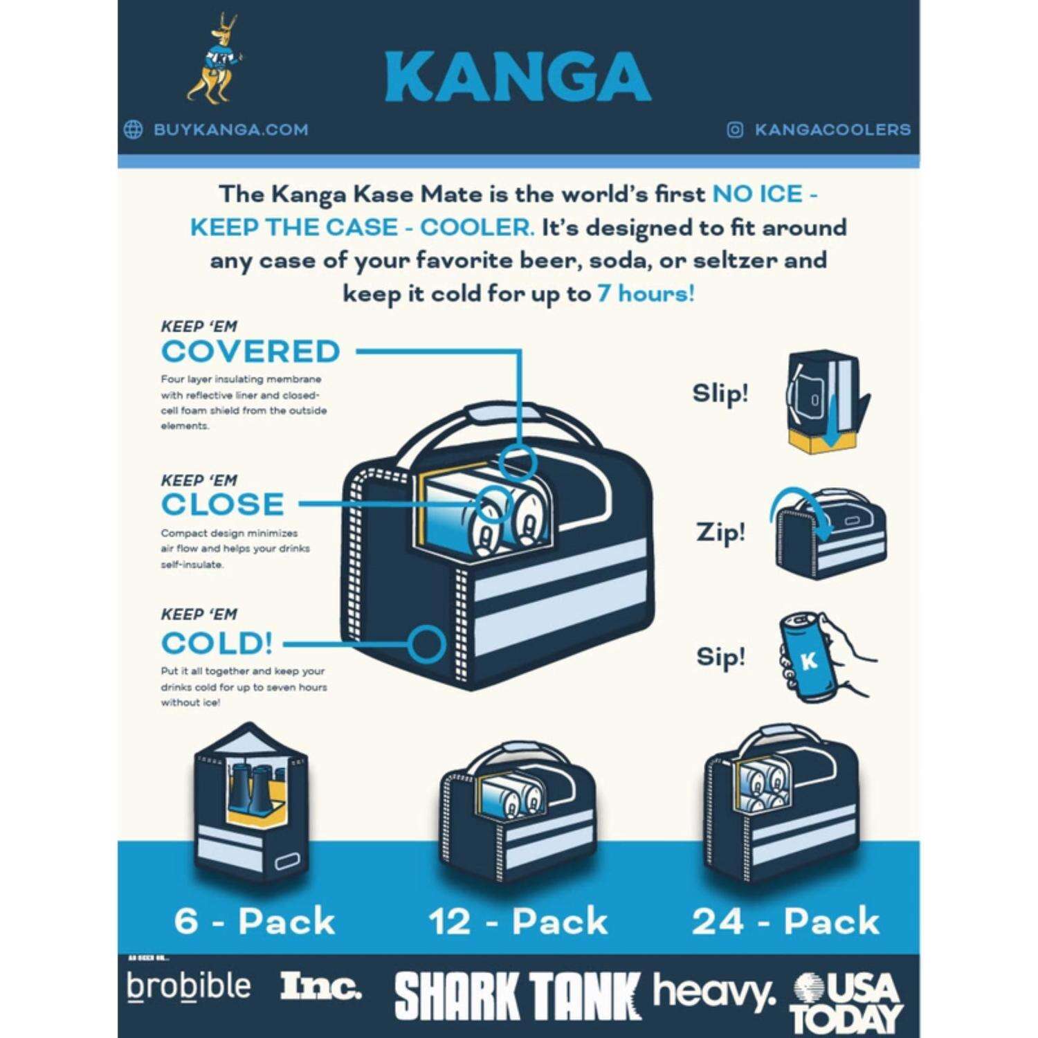 Kanga Kase Mate Black/Gray Soft Sided Cooler