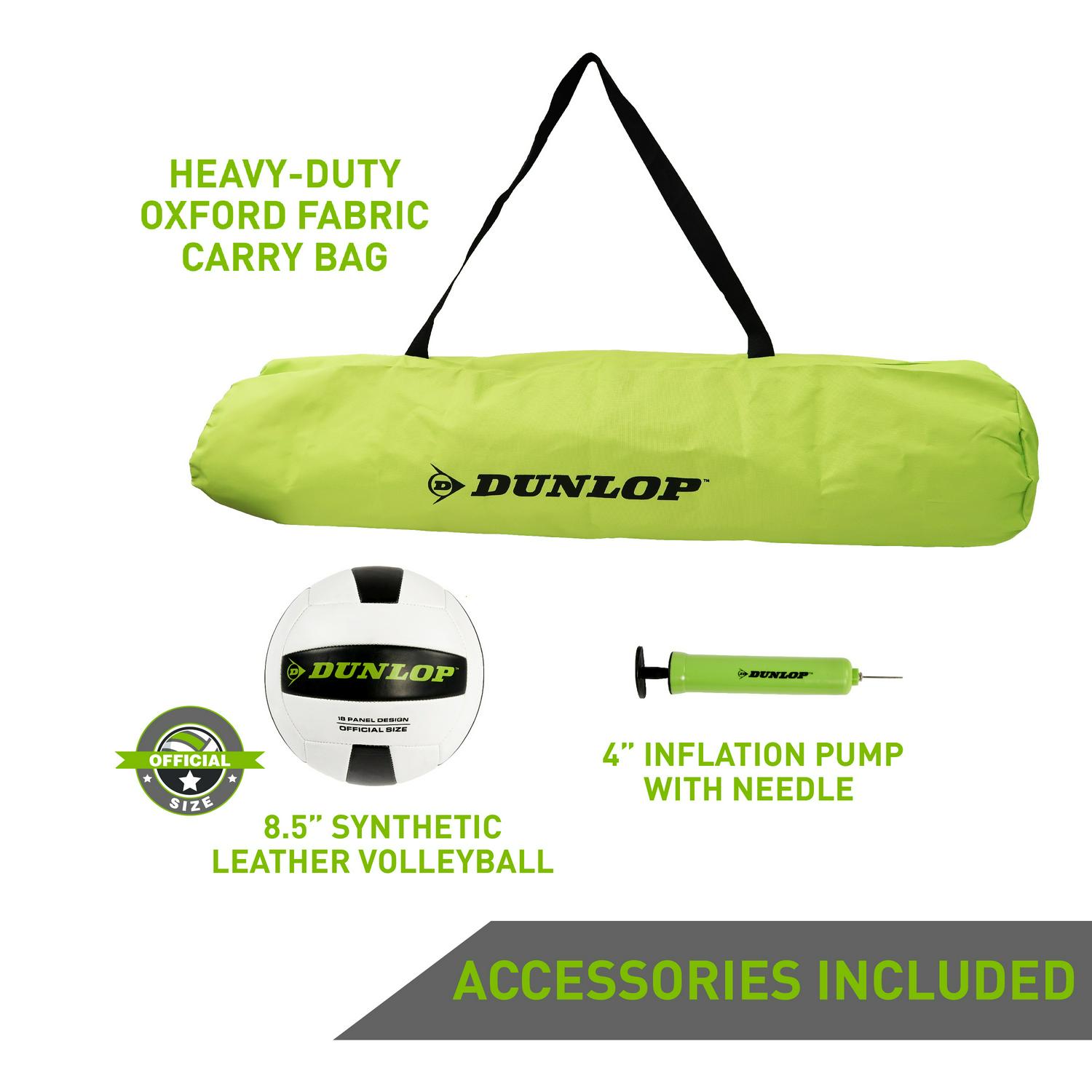 Dunlop Quick Setup Competitive Outdoor Volleyball Set Green