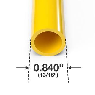 Formufit 12 in. x 5 ft. Furniture Grade Schedule 40 PVC Pipe in Yellow (2-Pack) P012FGP-YE-5x2