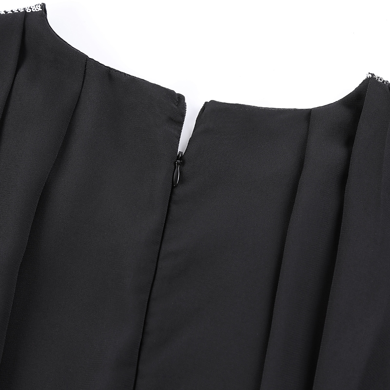 Women's Plus Size Sequin Dress Solid Color Crew Neck Party Dress