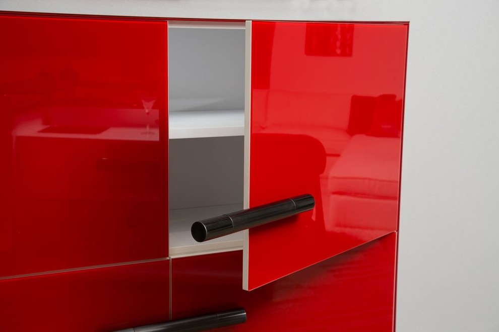 AICO Michael Amini State St. Accent Cabinet  Red   Contemporary   Accent Chests And Cabinets   by Unlimited Furniture Group  Houzz