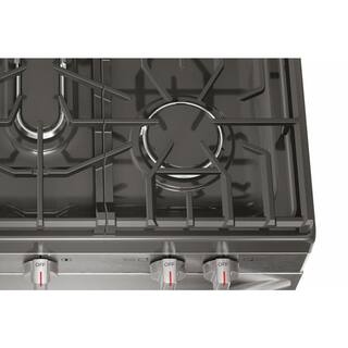 Frigidaire 30 in. 5.1 cu. ft. 5 burner Freestanding Gas Range in Stainless Steel with Air Fry FCRG3083AS