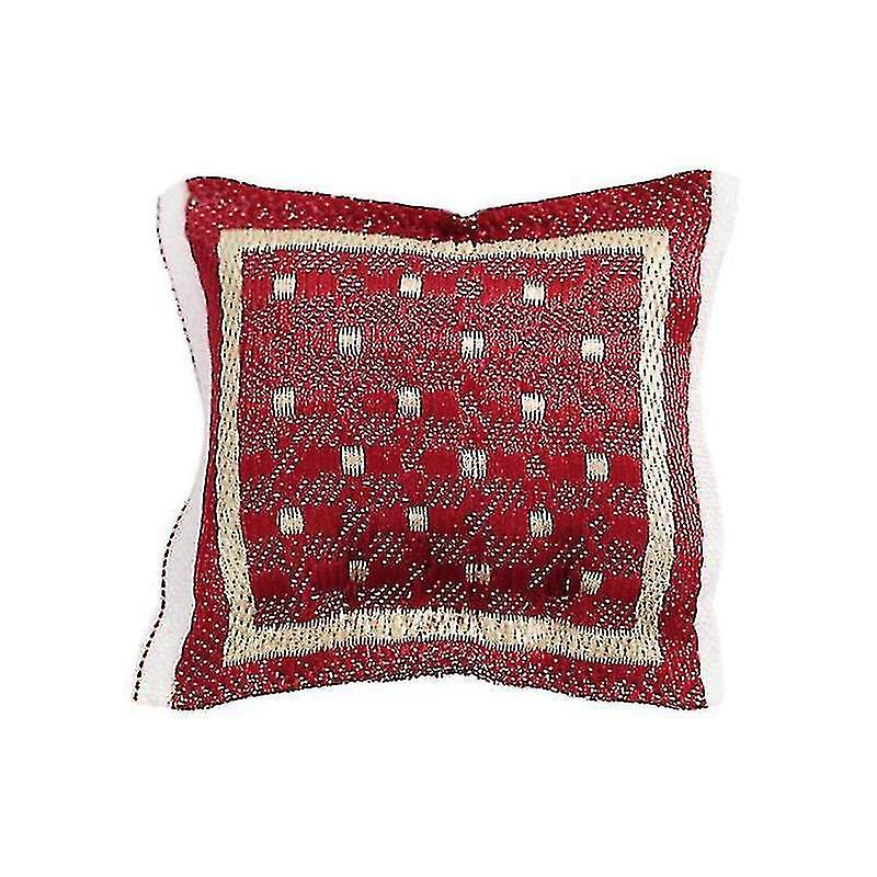 1/12 Scale Red Pillow Cushion For Doll House Sofa Couch Miniature Bedroom Furniture Accessories Deco