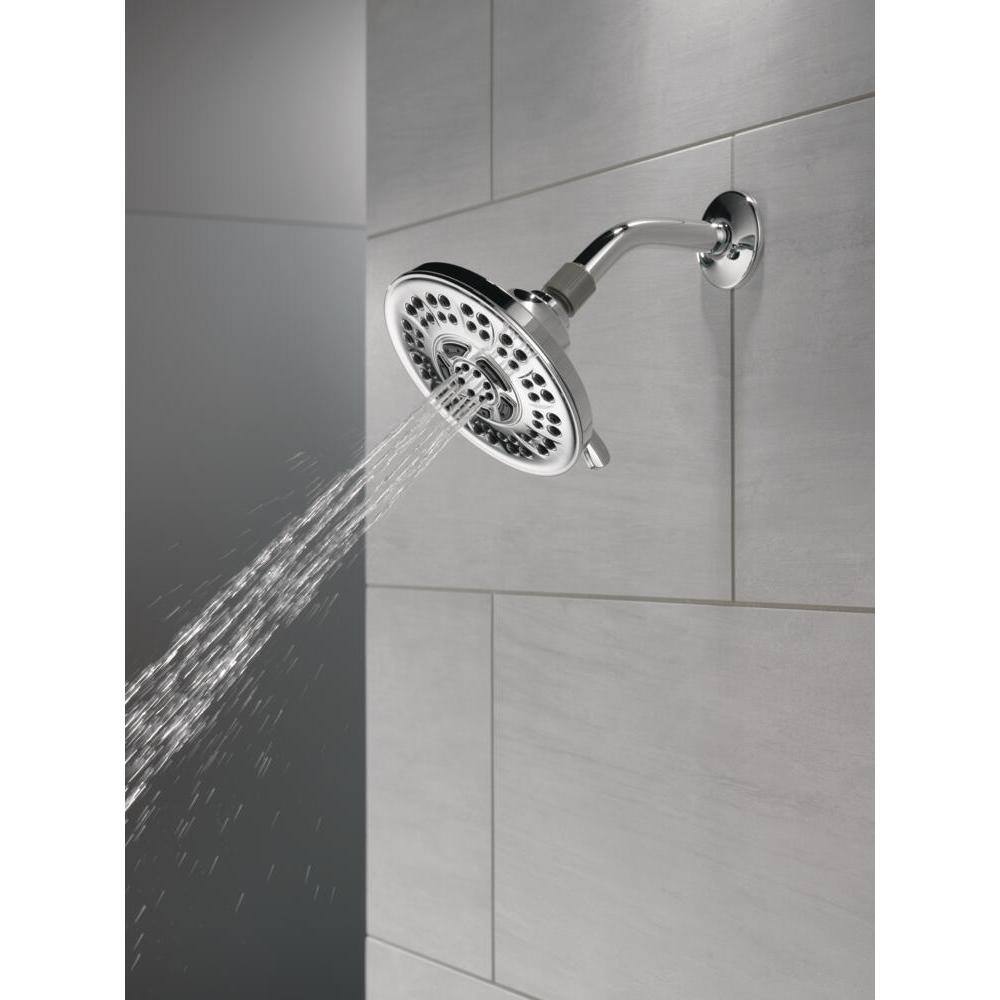 Delta 8-Spray Patterns 1.75 GPM 6 in. Wall Mount Fixed Shower Head in Chrome 75899