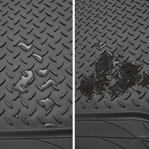 BDK Super Duty Rubber Floor Mats for Car SUV and Van 3 Rows with Cargo Mat， All Weather， Heavy Duty， 3 Colors