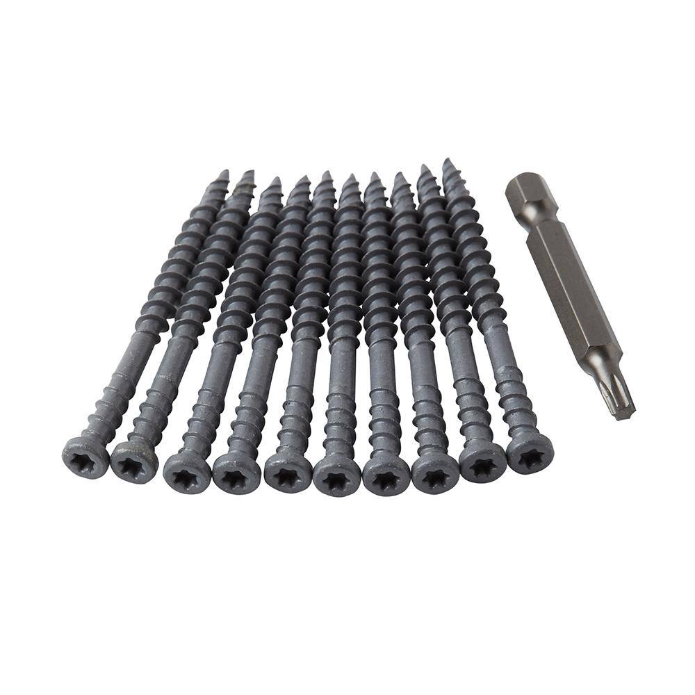 FORTRESS HULK Torpedo Tip Grey Composite Deck Screws (350-Pack) 172565354