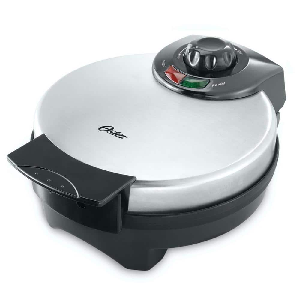 Oster 500-Watt Single Waffle Black Belgian Waffle Maker CKSTWF2000