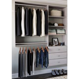 Closet Evolution 120 in. W - 144 in. W Rustic Grey Wood Deluxe Closet System GR62