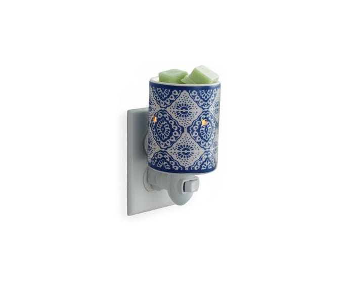 Candle Warmers Etc. Indigo Porcelain Pluggable Wax Warmer PIIND