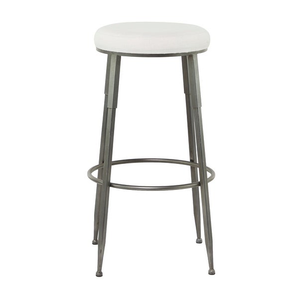 Grey Metal Industrial Counter Stool - 16 x 16 x 30