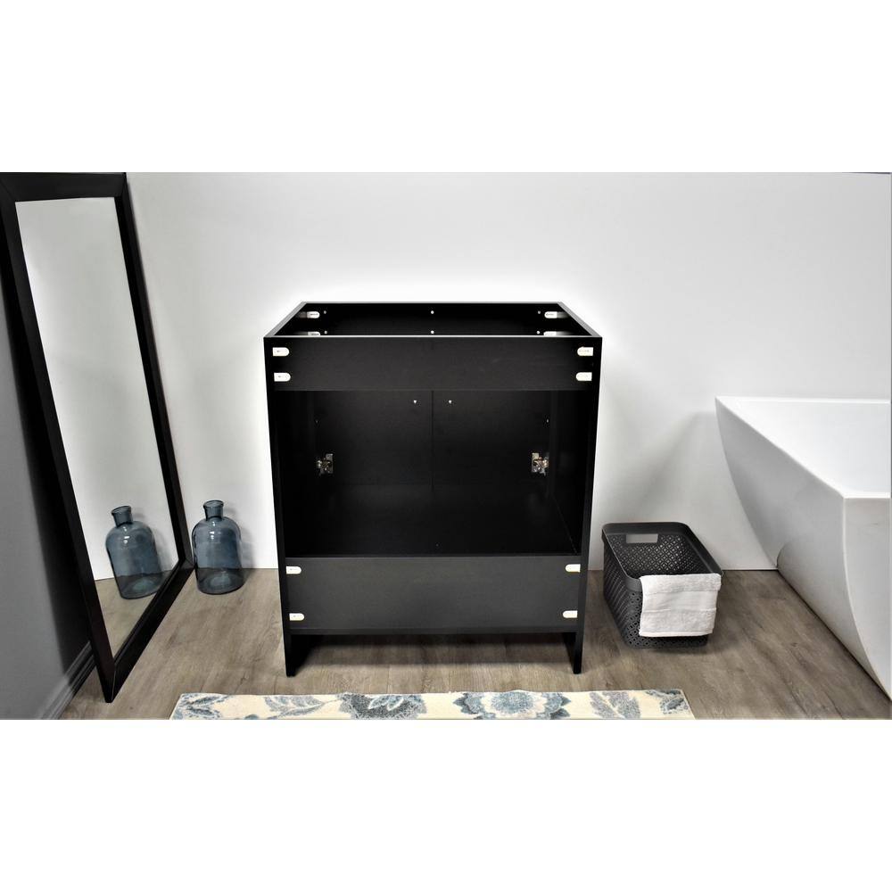 VOLPA USA AMERICAN CRAFTED VANITIES Capri 24 in. W x 21 in. D Bathroom Vanity Cabinet Only in Black MTD-3524BK-0