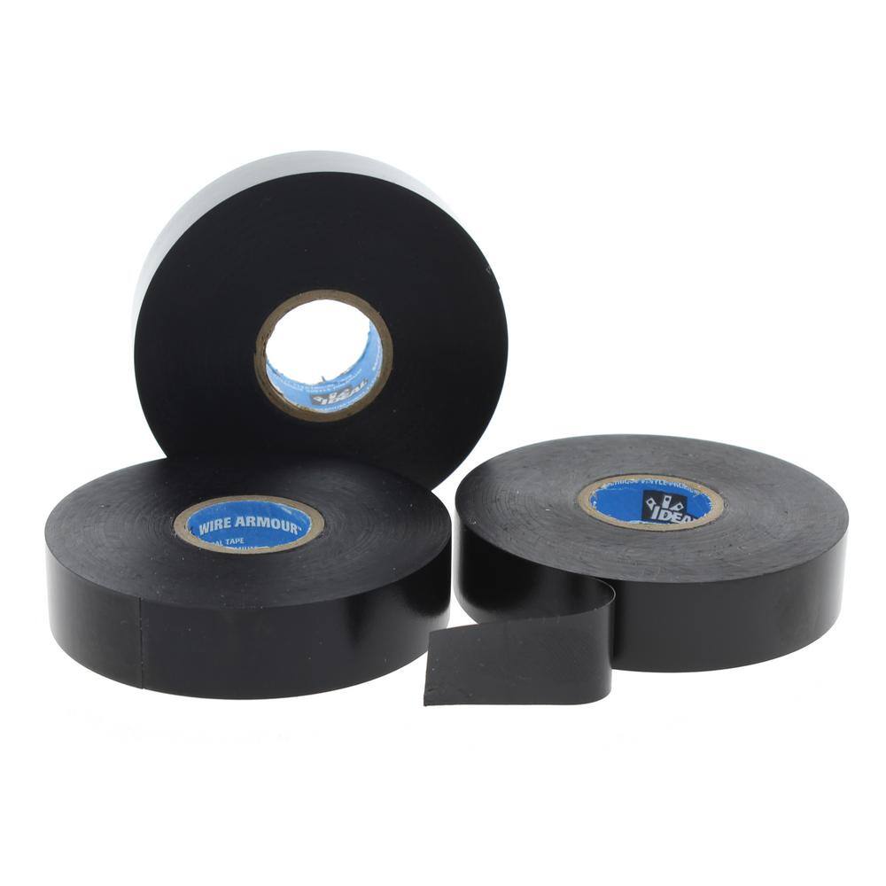 IDEAL Wire Armour 34 in. x 66 ft. x 0.007 in. 33 Premium Vinyl Tape Black (10-Pack) 46-33-10PK