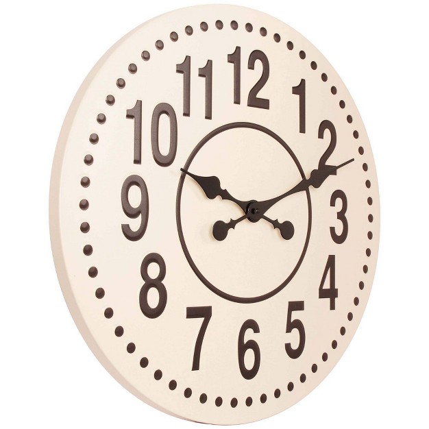 Gunmetal Wall Clock White Infinity Instruments