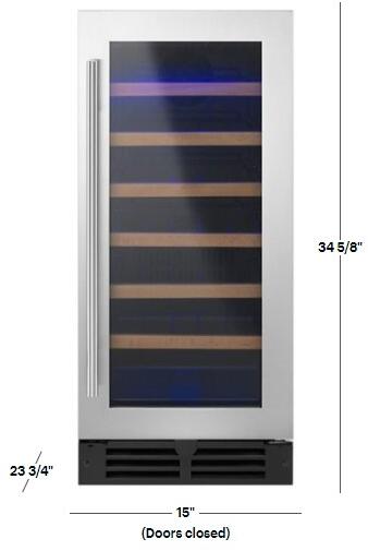 Whirlpool WUW35X15DS 15 Inch Stainless Steel Wine Cooler