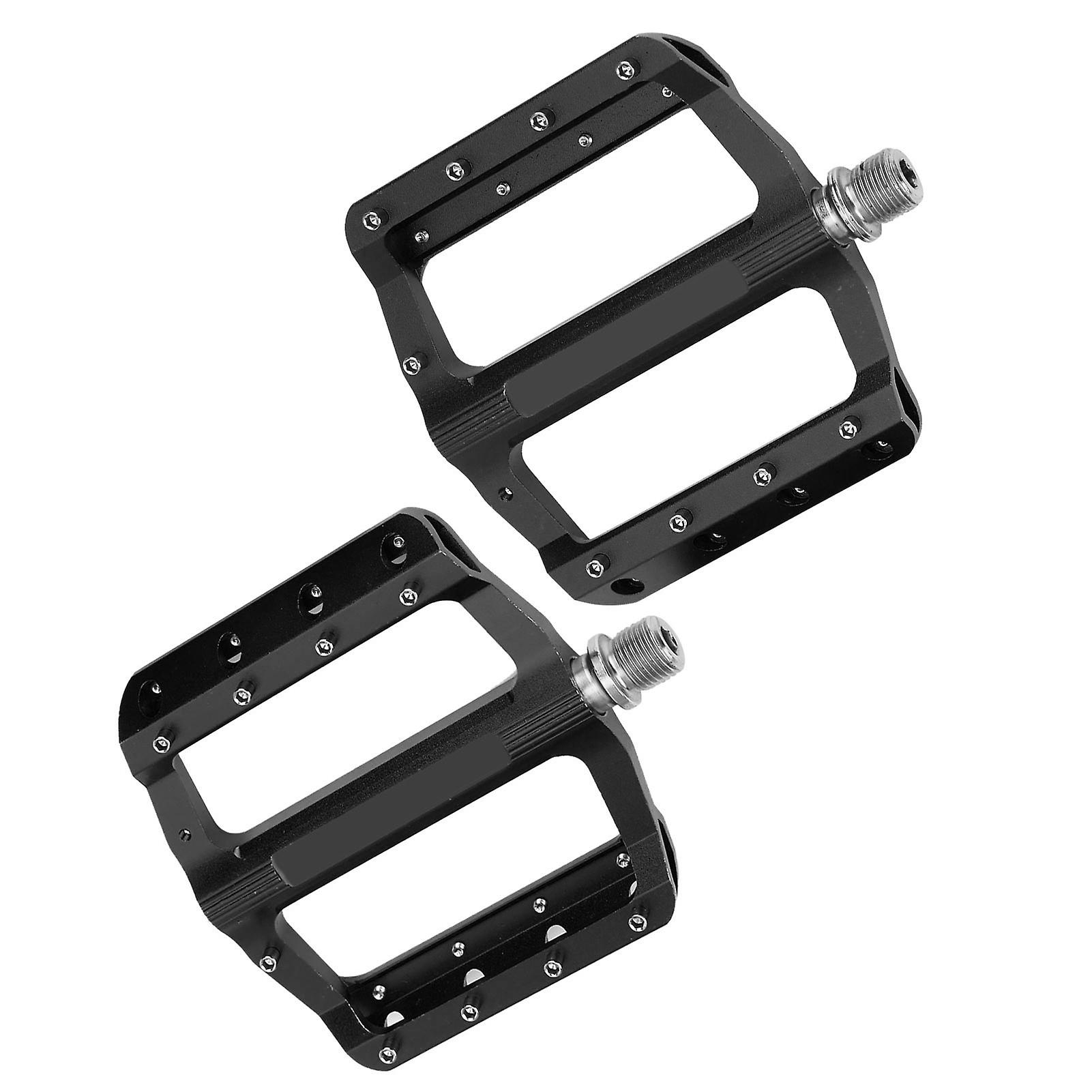 Jt02 Aluminum Alloy Mountain Bike Pedals Lightweight Flat Bicycle Pedal Sets Bike Pedalsblack