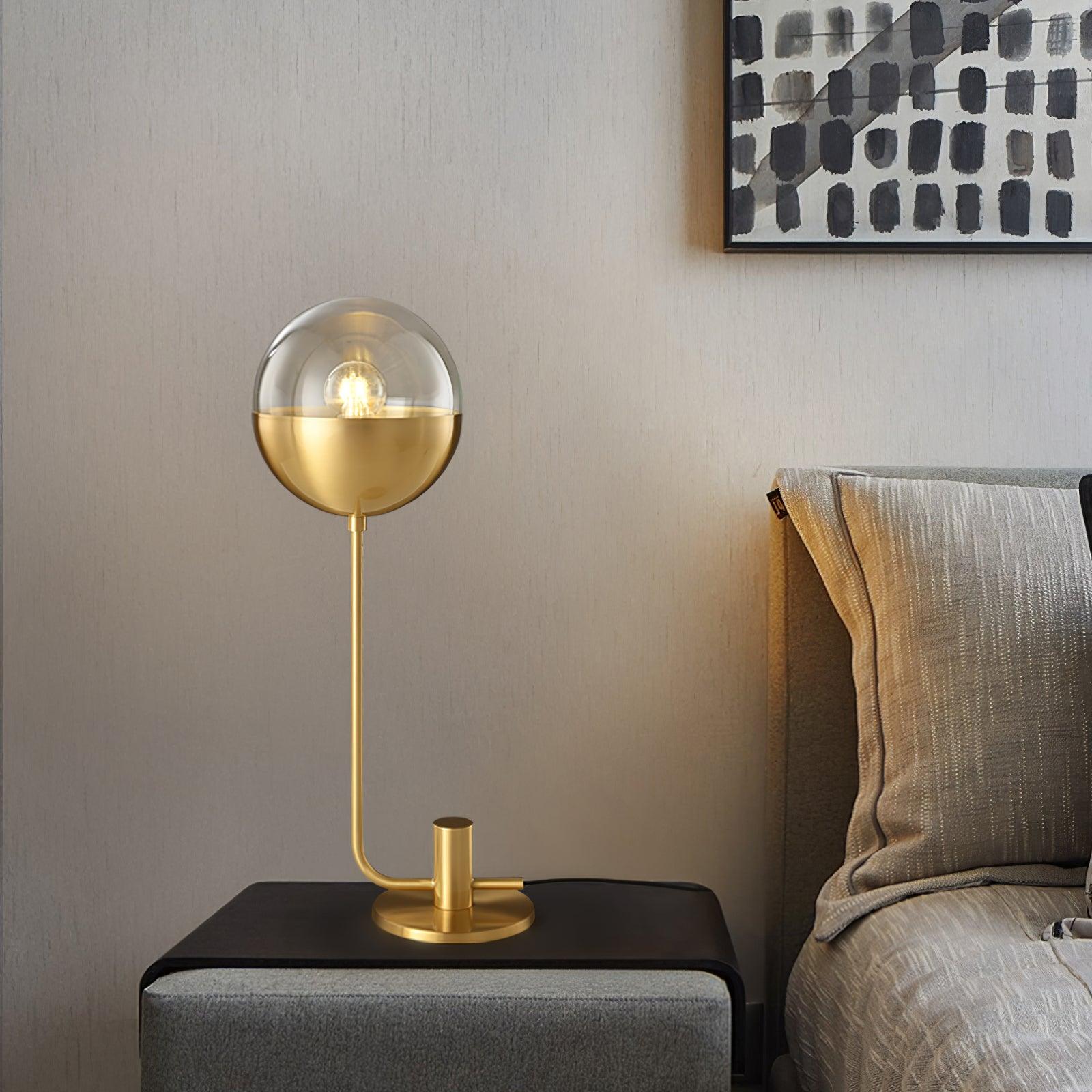 Brass Globular Table Lamp