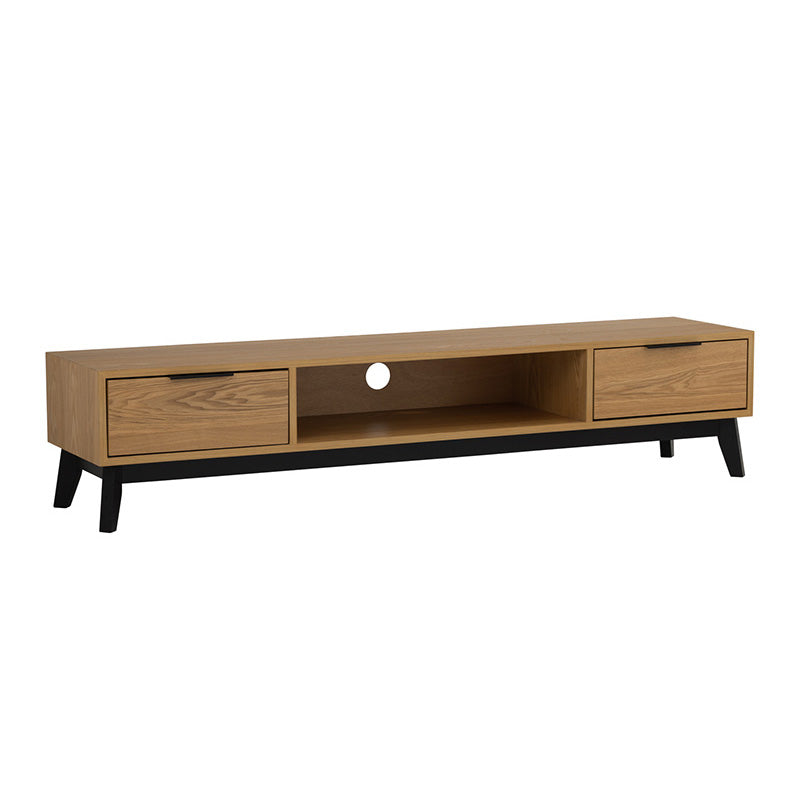 MALTON Entertainment TV Unit 180cm - Natural & Black