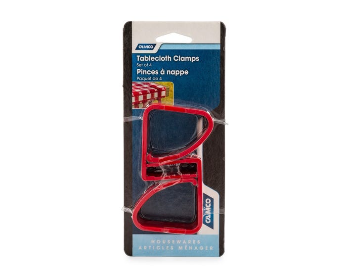 Camco Red Tablecloth Clamps Set of 4 - 44003