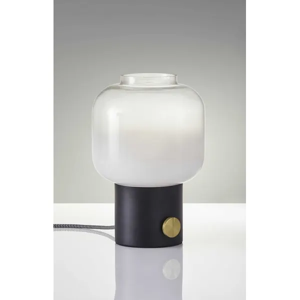 Mod Pod Black Glass Table Lamp - 8 x 8 x 12