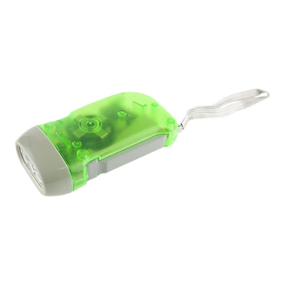 Hand-driven LED flashlight-Green