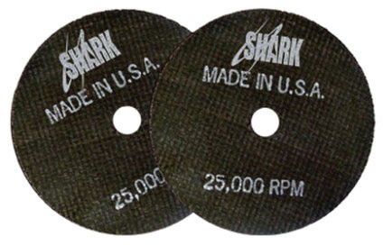 Shark Cut Off Whls 3X1/32X3/8 60 Grit 6 Pk