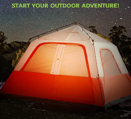 Woqi folding easy carry living resort tent big size hiking geodesic dome tent uv resistant