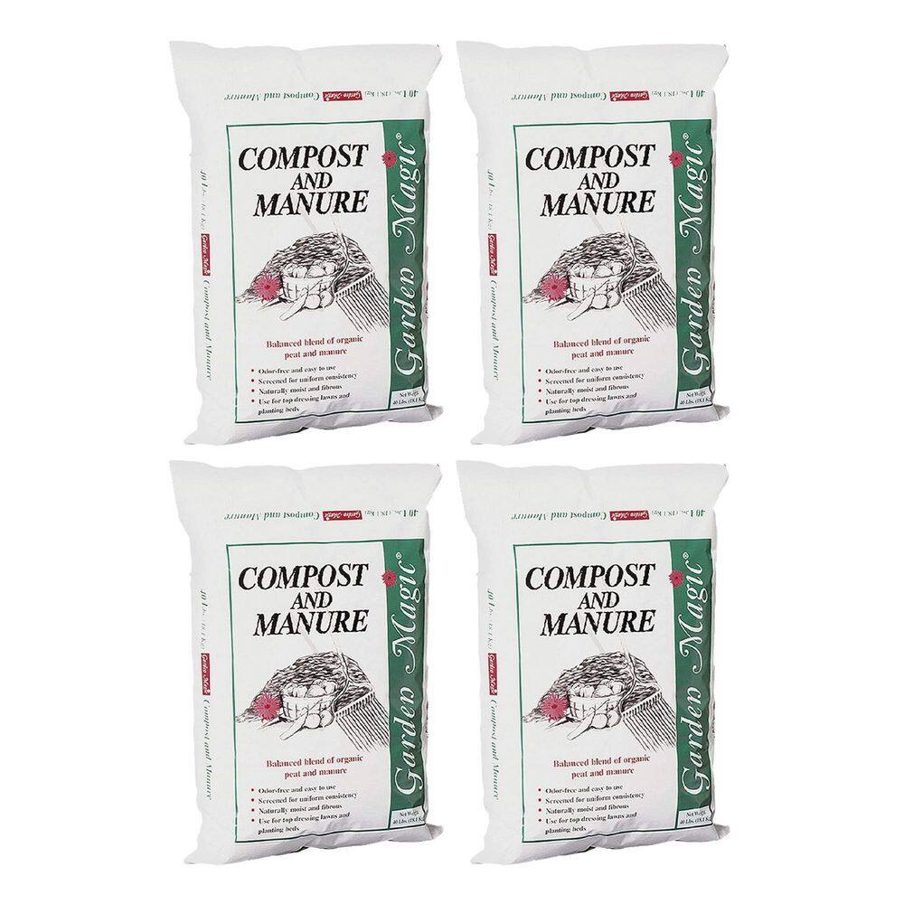 Lawn Garden Compost and Manure Blend 40 Pound Bag (4-Pack) 4 x 5240