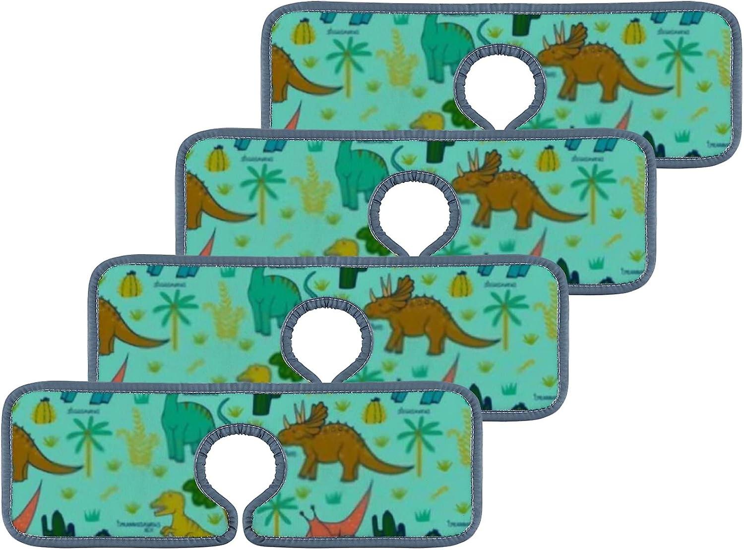 Faucet Absorbent Mat 3 Pcs Dinosaurs Trees And Fern Kitchen Faucet Splash Catcher Washable Counter Drying Pads