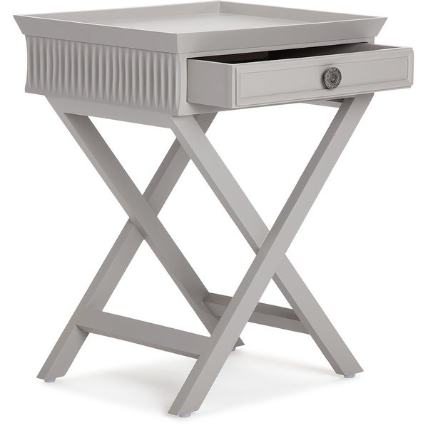 Finch Ashby Bedside Table with Drawer， Gray