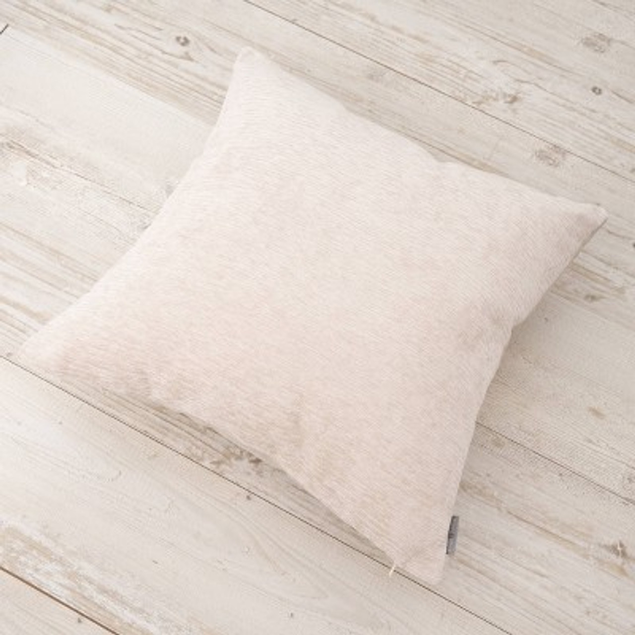 20x20 Oversize Dainty Chenille to Linen Reverse Square Throw Pillow Cream - Evergrace