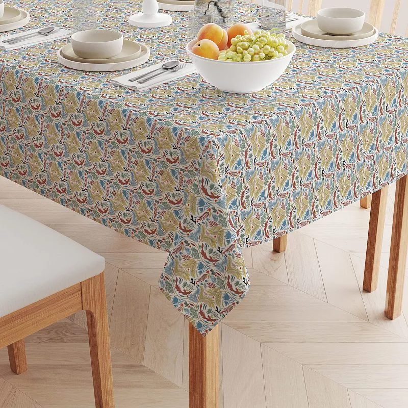 Rectangular Tablecloth， 100% Cotton， 60x120， Floral 54