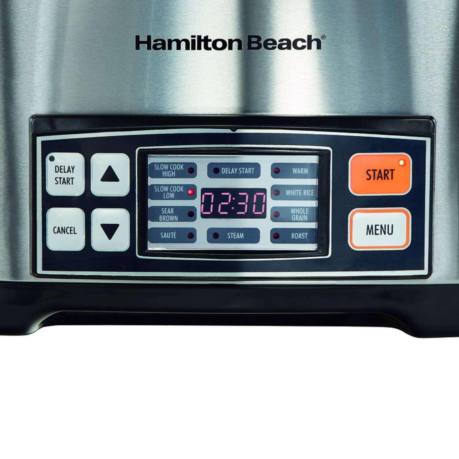 Hamilton Beach 6 qt Silver Stainless Steel Programmable Multi-Cooker