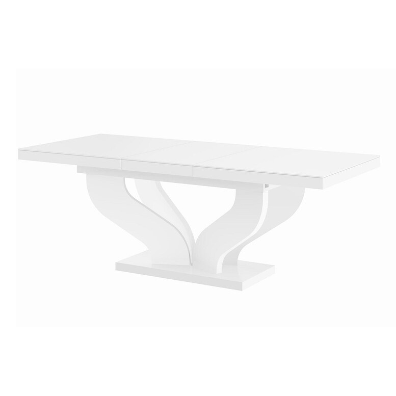 Strick   Bolton Britell Black/ White Extendable Dining Table