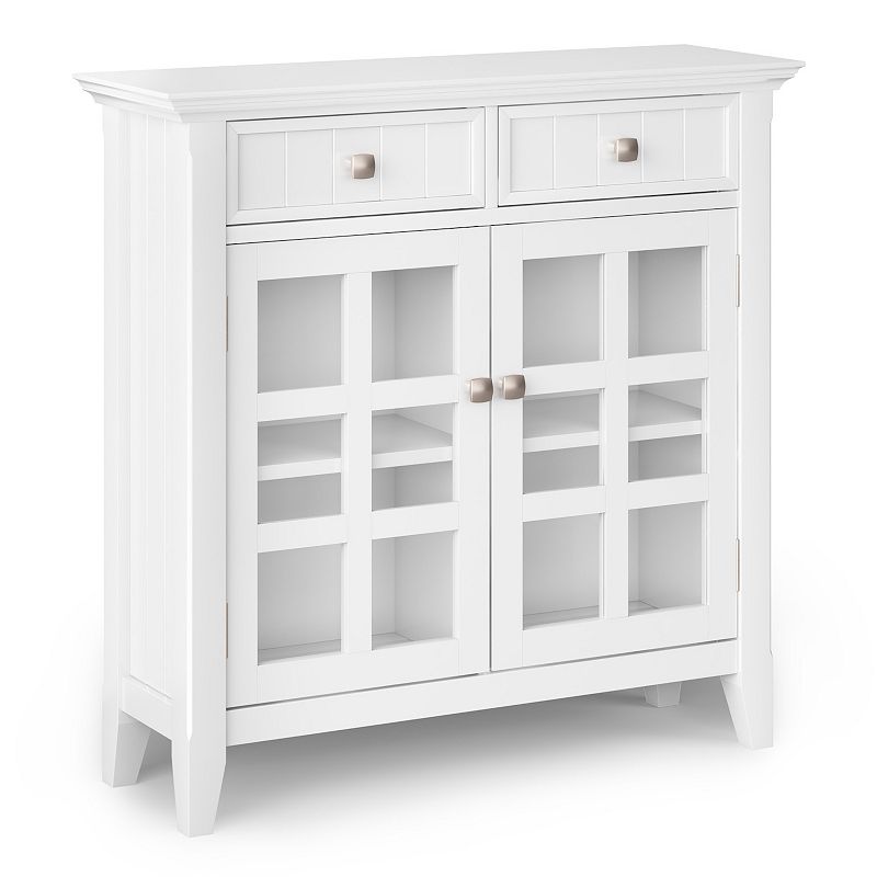 Simpli Home Acadian Rustic Entryway Hallway Storage Cabinet