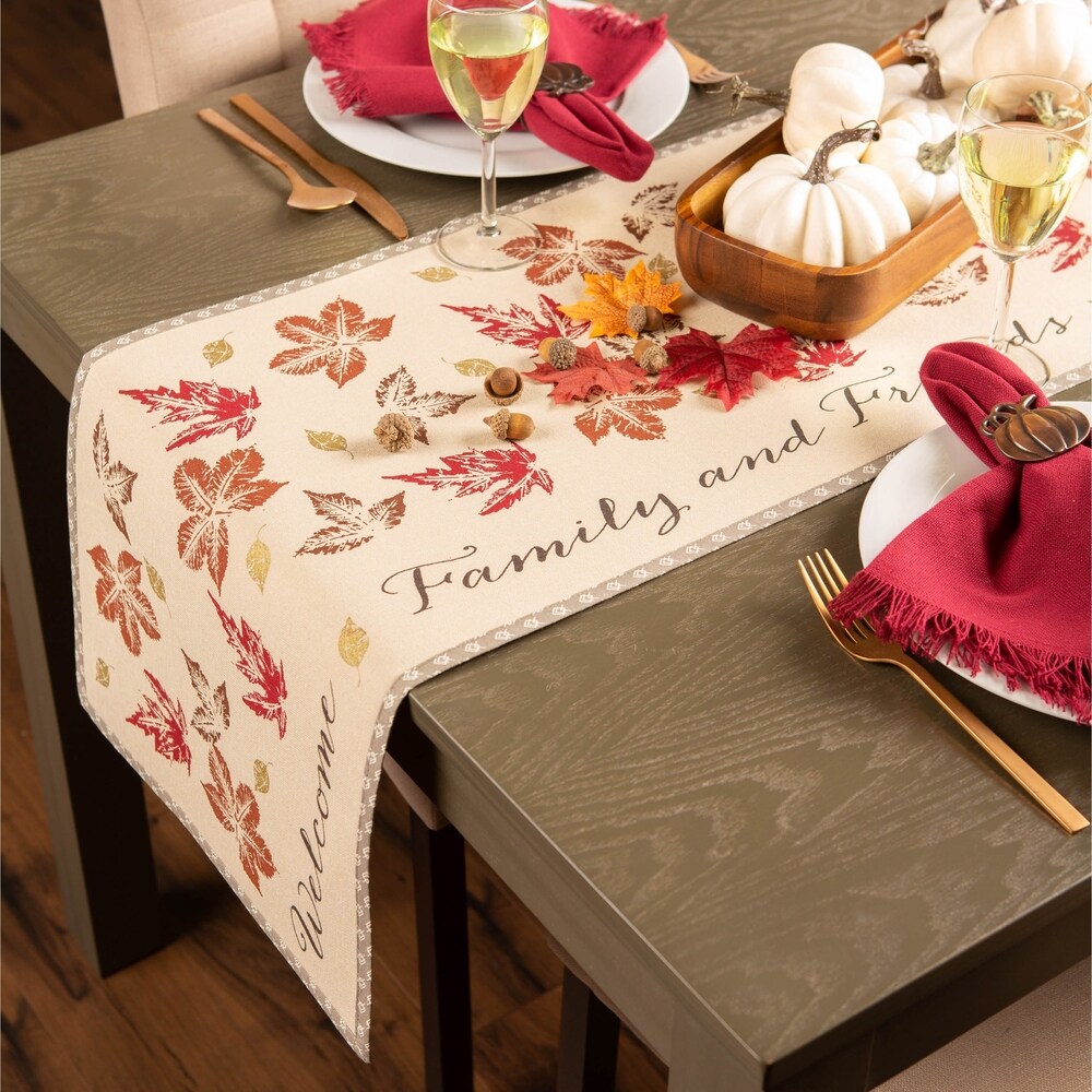 DII Rustic Leaves Kitchen Tablecloth