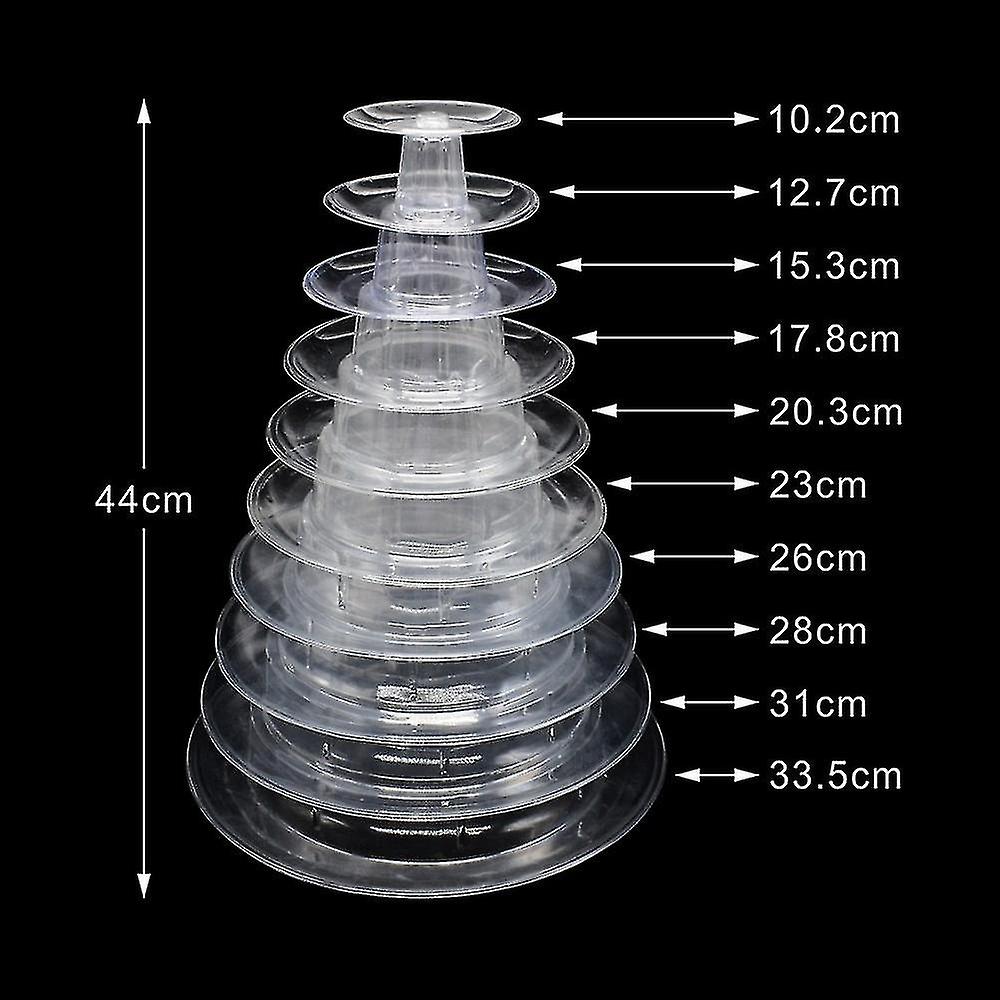 10 Tier Cupcake Holder Stand Round Macaron Tower Stand Clear Cake Display Rack For Wedding Birthday