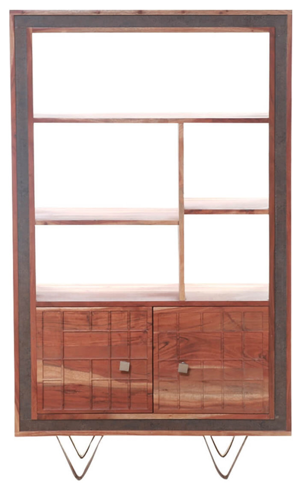 Bombora Solid Wood Open Space Contemporary Bookcase   Midcentury   Bookcases   by Sierra Living Concepts Inc  Houzz