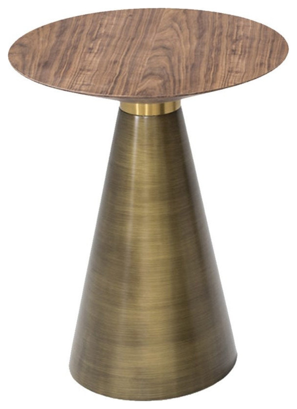 Cirocco End Table With Walnut Veneered Wood Top  Natural Finish   Contemporary   Side Tables And End Tables   by V.S.D Furniture  Houzz