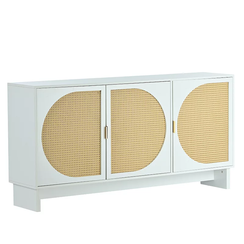 Merax Storage Cabinet with Rattan Door