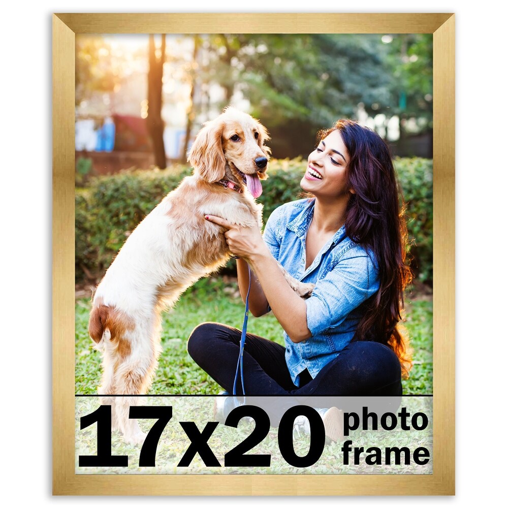 17x20 Frame Gold Bronze Picture Frame   Modern Photo Frame Includes UV