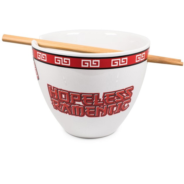 Boom Trendz Bowl Bop Hopeless Ramentic Japanese Dinner Set 16 ounce Ramen Bowl Chopsticks