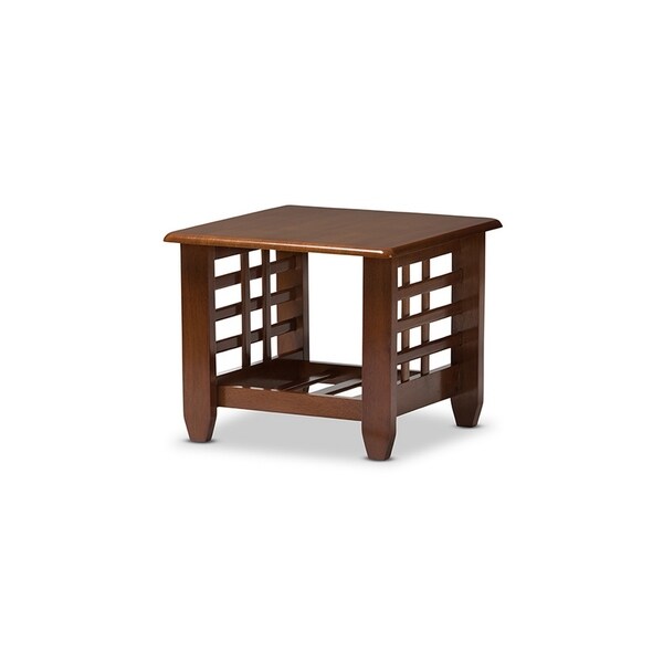 Urban Designs Larissa Modern Cherry Finished Brown Wood End Table