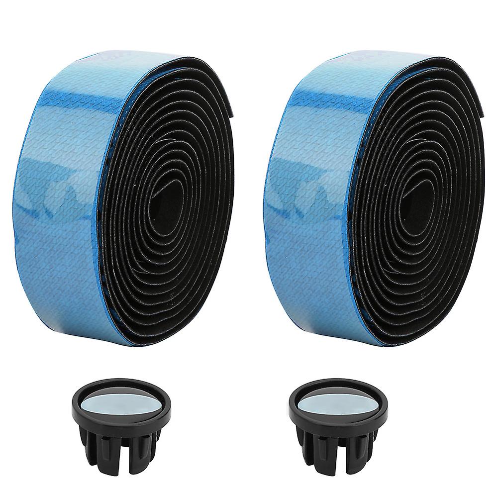 Bicycle Handlebar Tape Bent Grip Bar Tape Breathable Cycling Bike  Handle Bandage Wrap Strapblack And Blue