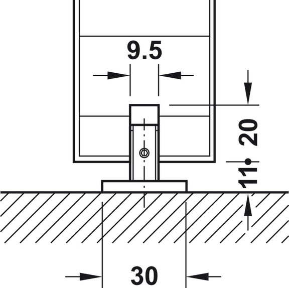 Hafele 941.62.009 Sliding door fitting  Slido D Li...