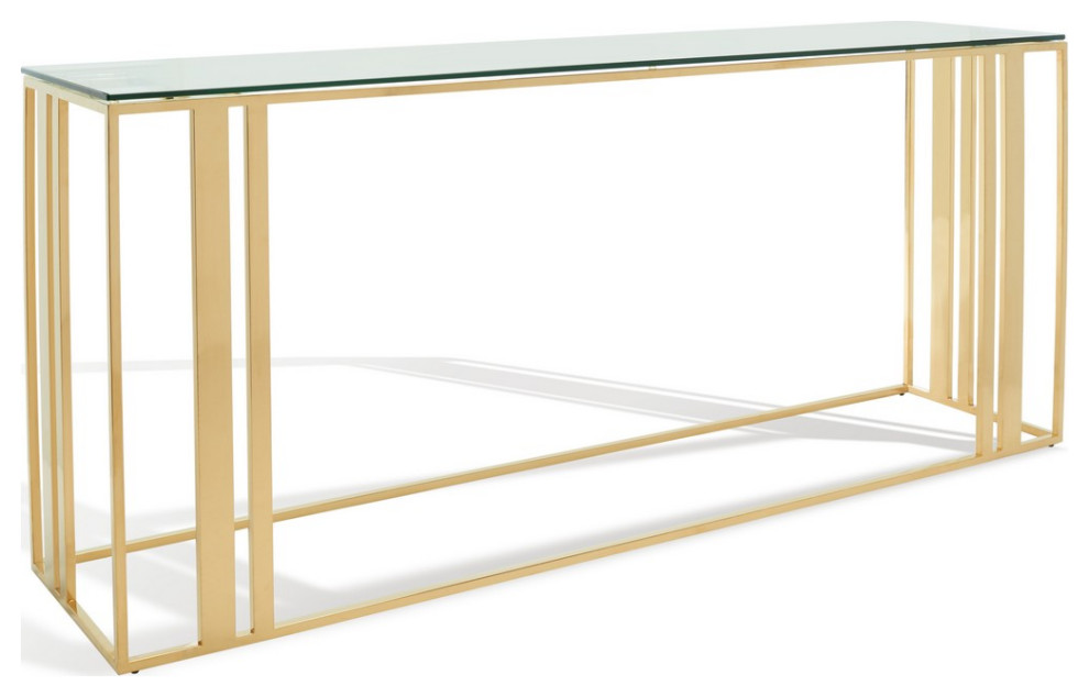 Safavieh Kerrianne Metal Console Table Gold   Contemporary   Console Tables   by Safavieh  Houzz