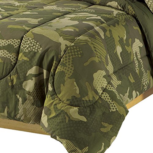 Dream Factory Geo Camo Twin 5 Piece Comforter Set， Cotton/Polyester， Camouflage， Multi