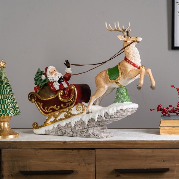 Santa in Sleigh w/Deer